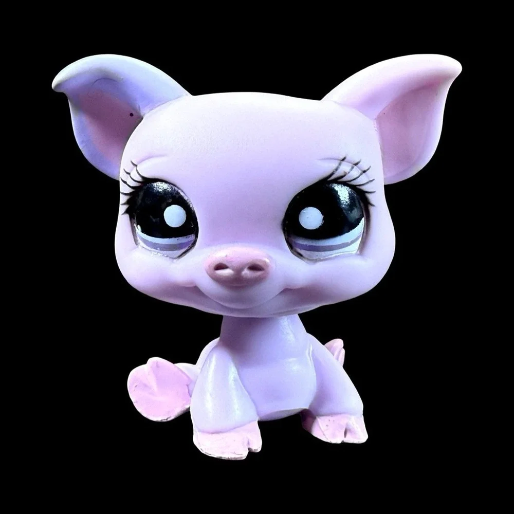 Littlest Pet Shop LPS #1256 Purple Pig Walmart Exclusive Rare